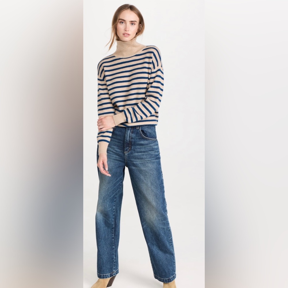 Demylee New York Hannes Stripe Cashmere Turtleneck